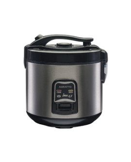 Panela de Arroz Elétrica Inox e Vidro 6 Xicaras 127V (110V) Agratto