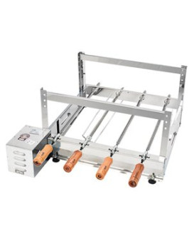 Churrasqueira Rotativa Kit Arke Inox 4 Espetos Gbi-04