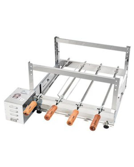 Churrasqueira Rotativa Kit Arke Inox 4 Espetos Gbi-04