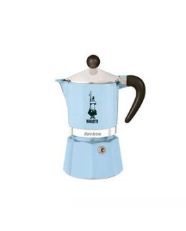 Cafeteira Italiana Bialetti Rainbow 3 Xícaras Azul Clara