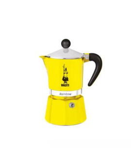 Cafeteira Italiana Bialetti Rainbow 3 Xícaras Amarela