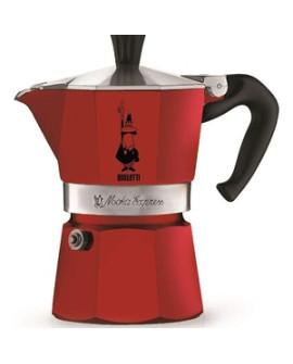 Cafeteira Italiana Moka Espress 3 Xícaras Bialetti Vermelha