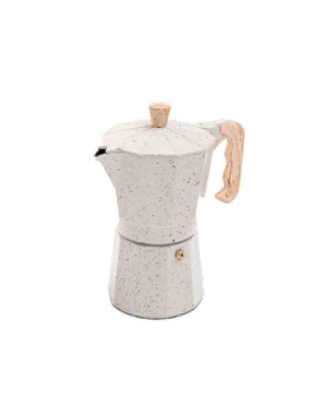 Cafeteira Italiana De Alumínio Moka Café Expresso Cafeteira De Fogão Verona Serve 6 Xícaras 300ml  - Vanilla
