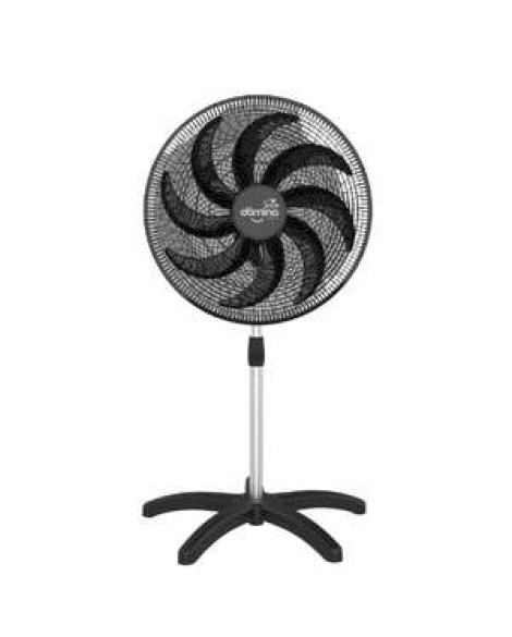 Ventilador Pedestal Coluna Oscilante 60 Cm Bivolt Dômina Preto 8 Pás/hélice