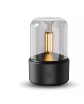 Umidificador Difusor Aromatizador Elétrico Usb Efeito Luz Cor Preto
