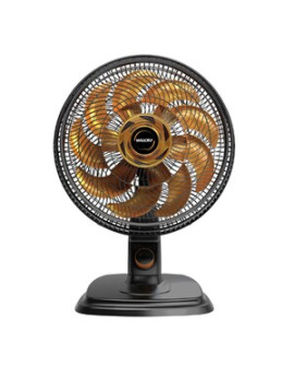 Ventilador de Mesa Mallory 40cm 127V (110V) Preto e Dourado EGEO