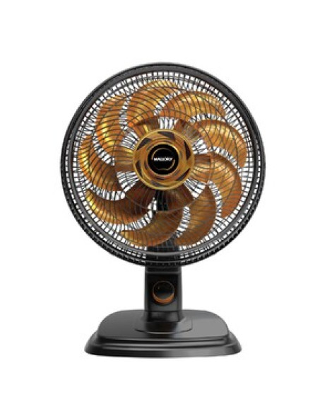 Ventilador de Mesa Mallory 40cm 127V (110V) Preto e Dourado EGEO
