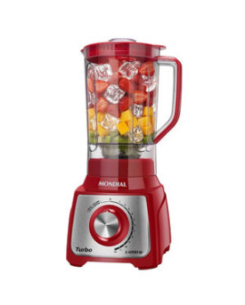 Liquidificador Mondial Turbo 1200w Vermelho E Inox L-1200 Ri – 127 Volts