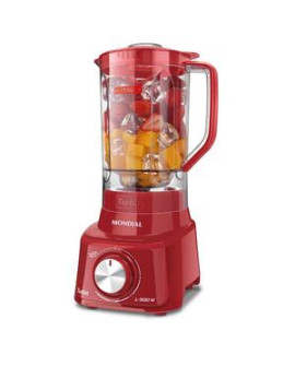 Liquidificador Mondial Turbo 900w L-900 Fr-2c Liquidificador 2 Copos-127v-vermelho