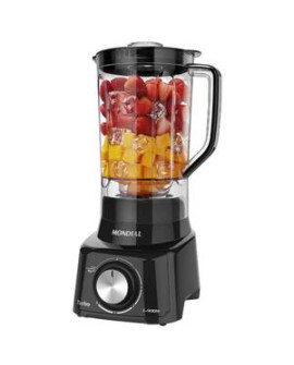 Liquidificador Mondial Turbo 900w 5 Velocidades L-900fb Com Filtro - 4945-01 Preto 110 Volts