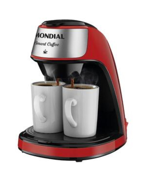 Cafeteira Elétrica Mondial Smart Coffee Vermelha E Inox C-42-2x-ri - 127 Volts