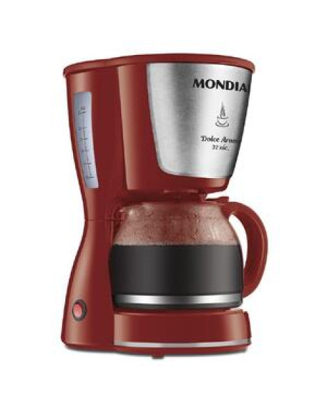 Cafeteira Elétrica Mondial Dolce Arome Inox C-32-32x-r Cafeteira-127v-vermelho/inox
