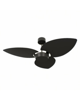 Ventilador De Teto Natuvent Dahlia No Light 3 Pás Madeira Preto 127v