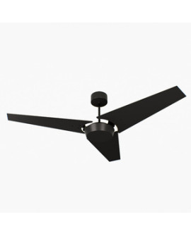 Ventilador De Teto Natuvent Callis No Light 3 Pás Madeira Preto 127v