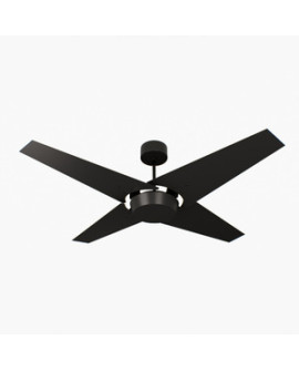 Ventilador De Teto Natuvent Callis No Light 4 Pás Madeira Preto 127v