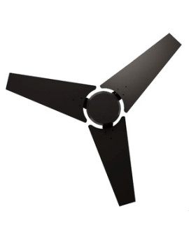 Ventilador De Teto Com Controle Remoto Natuvent Callis No Light 3 Pás Madeira Preto 127v