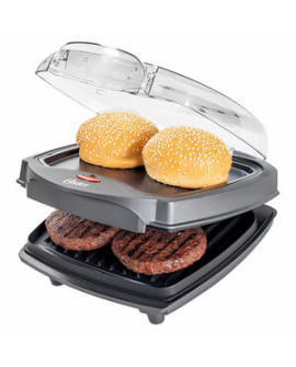Grill Elétrico Burguer Oster 2 Em 1 Com Estufa - 127v