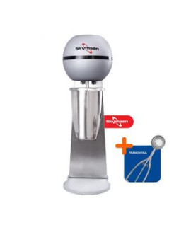 Batedor De Milk Shake 1 Copo 0,8l Profissional Inox Bms-n 127v Skymsen + Concha De Sorvete Extrator Tramontina