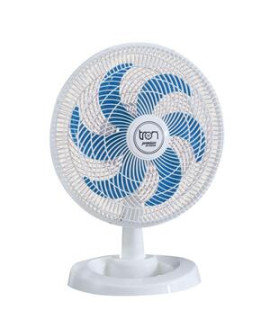 Ventilador Mesa Lorena Branco Oscilante 127v Pás Azul