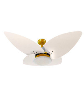 Ventilador Teto Winds Dourado Potente Sala 4 Pás Ventax 110v