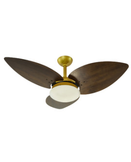 Ventilador Teto Winds Dourado Silencioso 3 Pás Ventax 110v