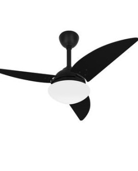 Ventilador Teto Preto Class 3 Pás Varanda Turbo Ventax 110v