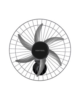 Ventilador De Parede 50cm Turbo 6 Pás Steel Ventisol Bivolt Preto