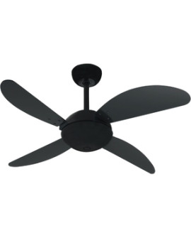 Ventilador de Teto Preto 4 Pás Nero Fly Office Pt 127V