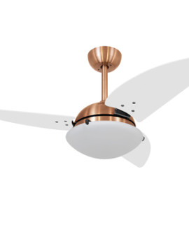 Ventilador De Teto Volare Cobre Class Branco 3 Pás 110v