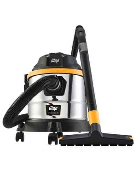 Aspirador De Pó E Água Wap Gtw Inox 15 1700w Barril Com Bocal De Sopro 127v
