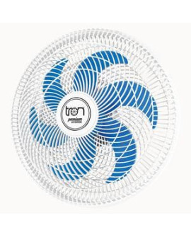 Ventilador Maggie Parede Branco Oscilante 220v Pás Azul